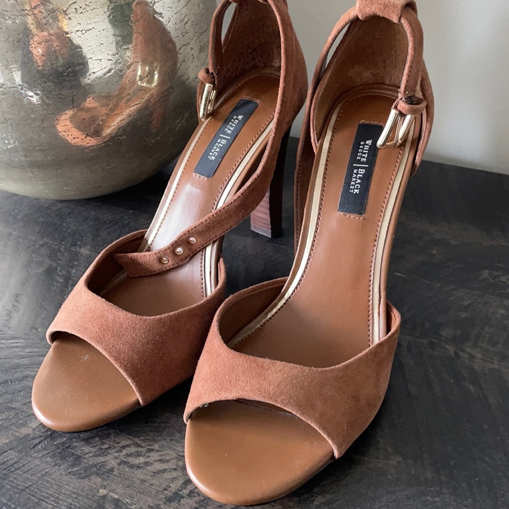 WHBM Brown Suede heels